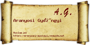 Aranyosi Gyöngyi névjegykártya